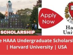 2026 HAAA Scholarship In Harvard University Application Update